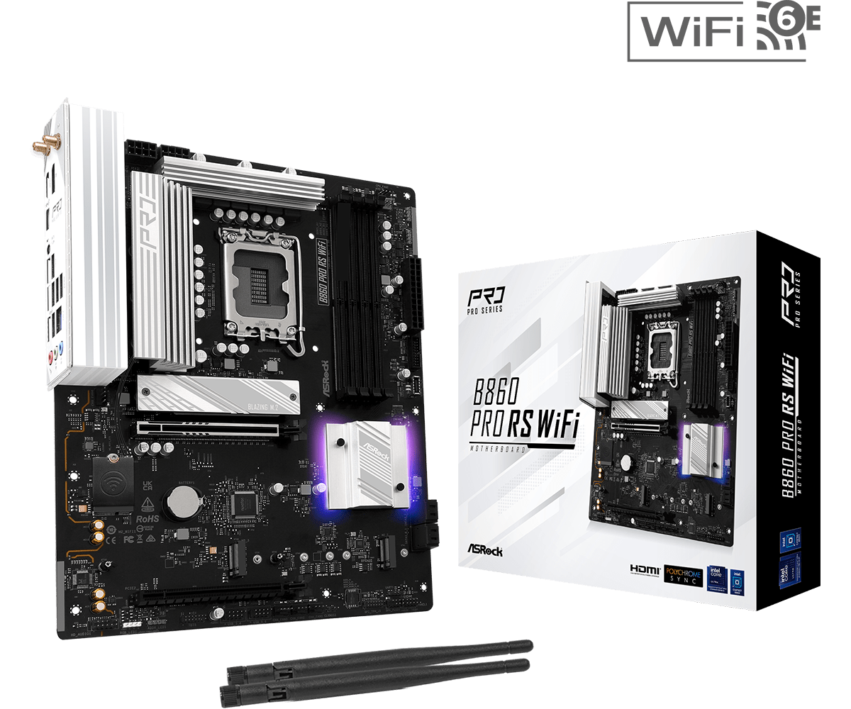 ASROCK B860 PRO RS WIFI MOTHERBOARD