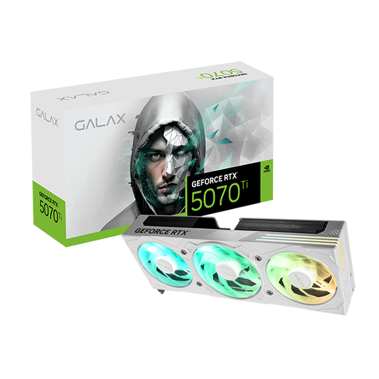 Galax GeForce RTX 5070 Ti EX Gamer 1-Click OC 3X 16GB GDDR7 Graphic Card White