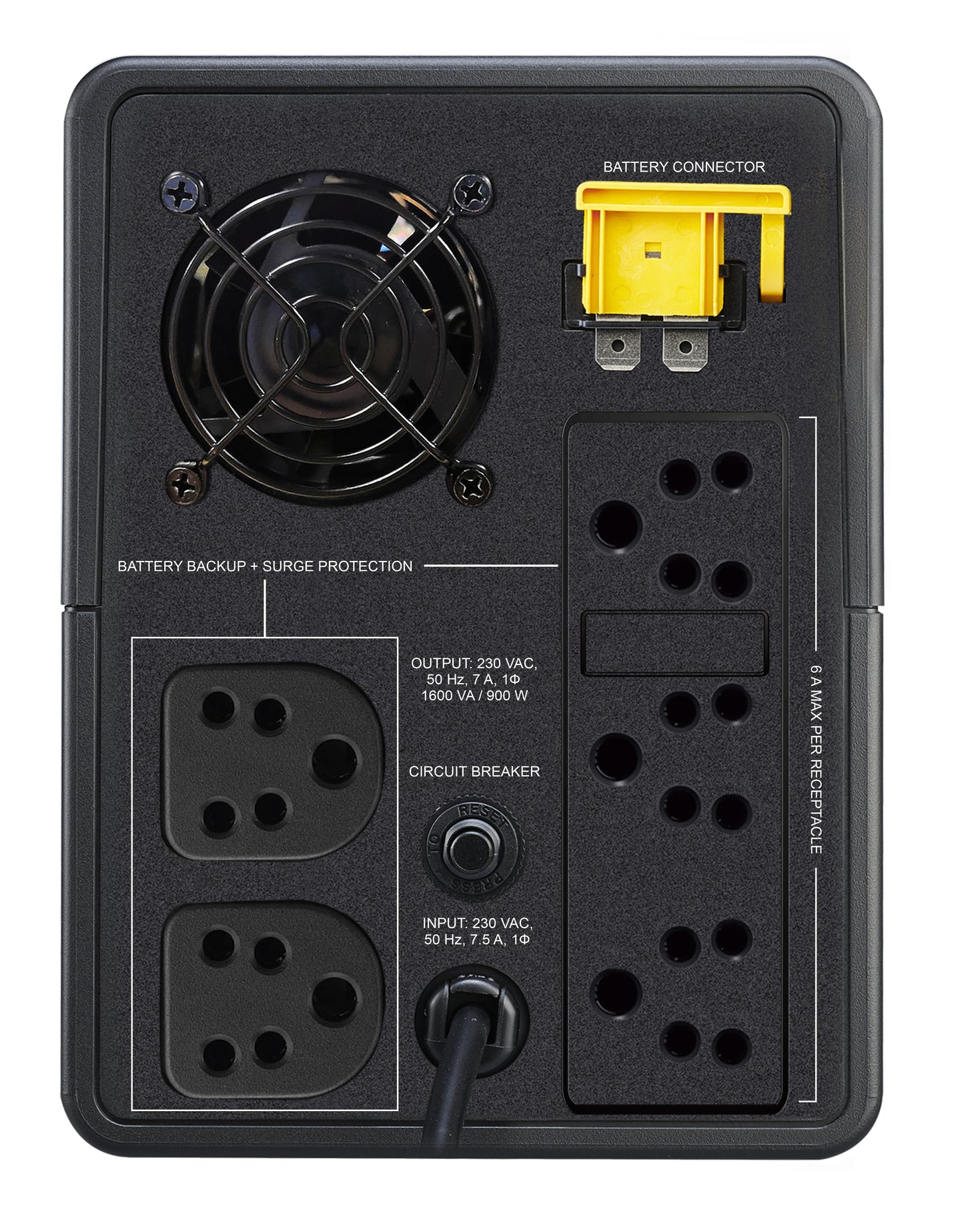 APC Easy UPS BVX1600LI-IN 1600VA/900W | 230V | 5 India 3-pin 6A Outlets | Visual LED and Audible Alarms | User Replacable Battery | 2 years Warranty on UPS & 1 year Warranty on Battery | an Ideal Power Backup & Protection for Home Office