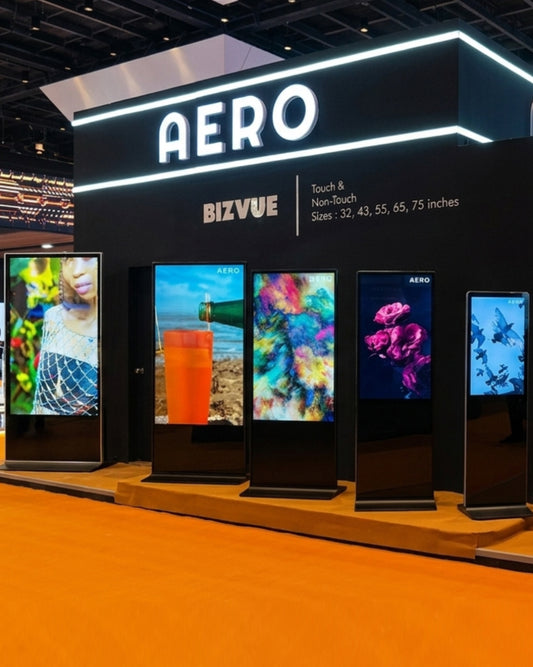 Aero BIZVUE T 75 Ultra Slim Touch Kiosk ( 1034 x 2245 x 200mm), Android 12/14.0, 4/64GB