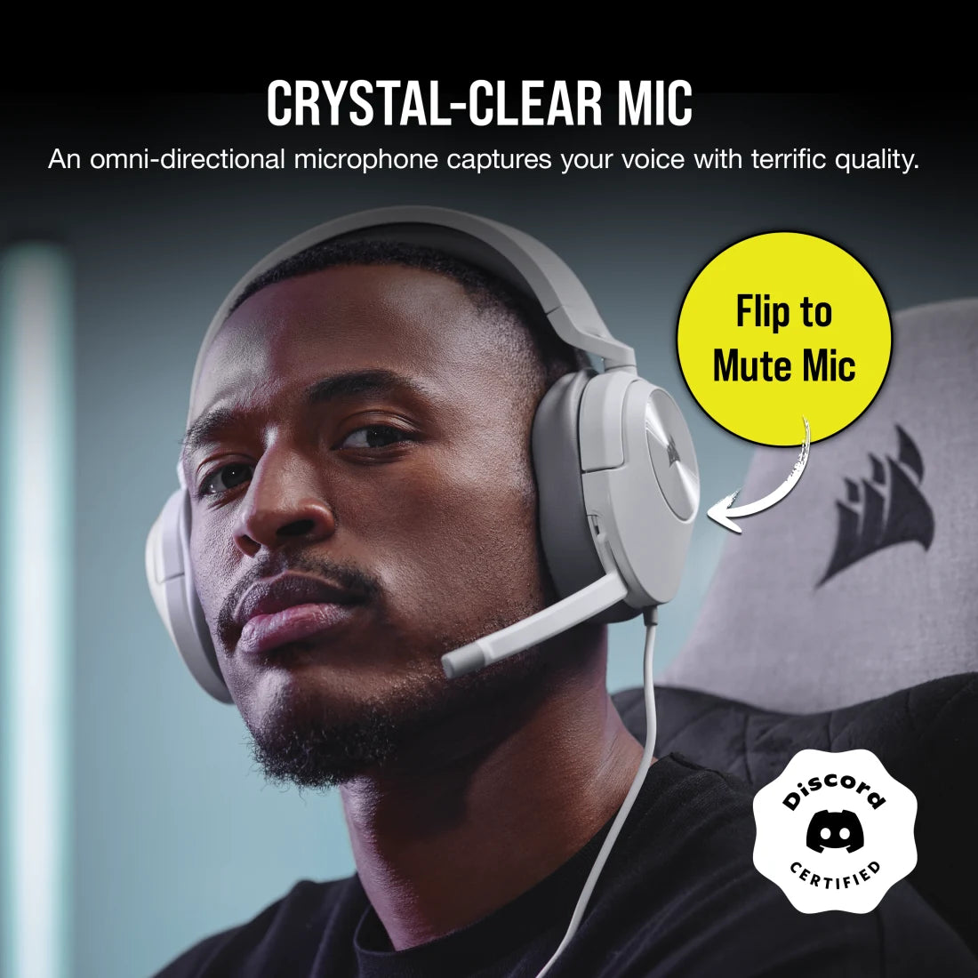 CORSAIR HS55 SURROUND HEADSET WHITE CA-9011266-AP