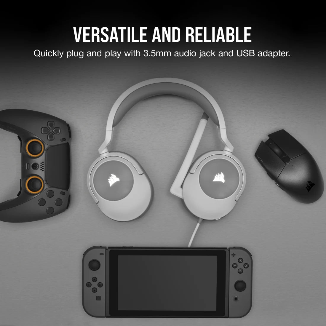 CORSAIR HS55 SURROUND HEADSET WHITE CA-9011266-AP