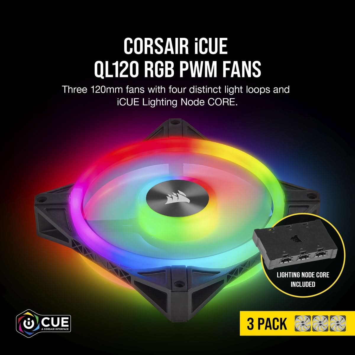 FAN-CORSAIR-QL120-RGB-(3-FAN)-BLACK