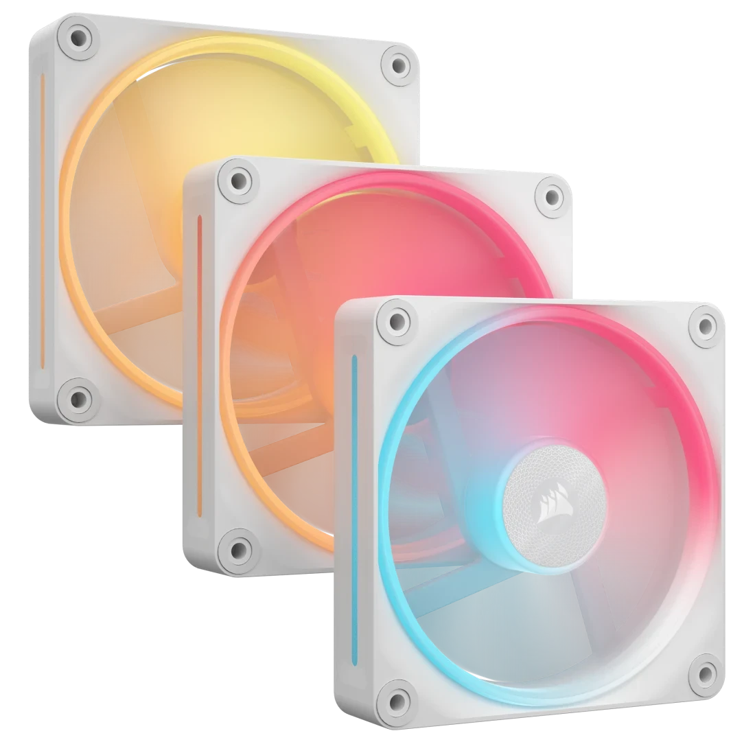 Corsair Fan CORSAIR LX-R RGB Series, iCUE LINK LX120R RGB White, 120mm RGB Fan, Triple Fan Kit - CO-9051054-WW