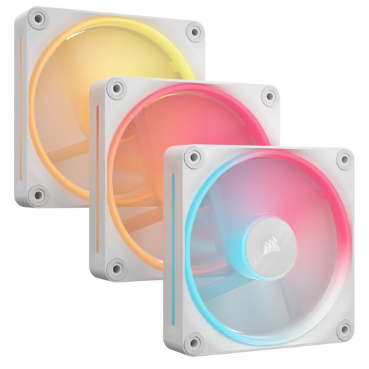 Corsair Fan CORSAIR LX-R RGB Series, iCUE LINK LX120R RGB White, 120mm RGB Fan, Triple Fan Kit - CO-9051054-WW