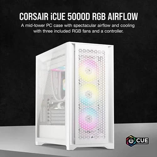 CORSAIR iCUE 5000D RGB AIRFLOW Mid Tower White Cabinet