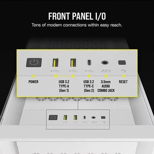 CORSAIR iCUE 5000D RGB AIRFLOW Mid Tower White Cabinet