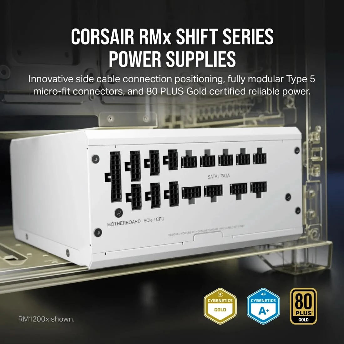 CORSAIR RM750X SHIFT 80 PLUS ATX 3.1 Gold Fully Modular Power Supply - White
