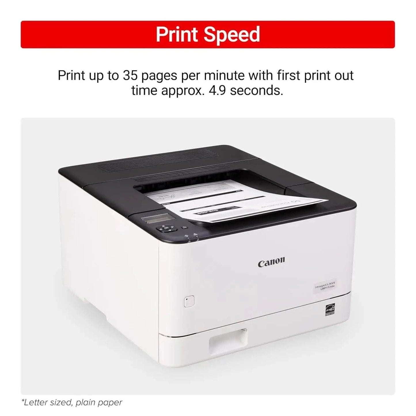Canon imageCLASS LBP172dw Monochrome Duplex, Wireless Laser Printer, Single Function, Home Office, Mobile Ready White