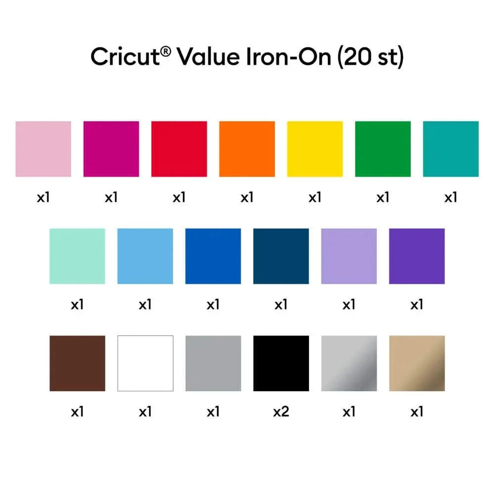 Circuit Value Iron-On, Rainbow Sampler - 12 in x 12 in (20 ct)