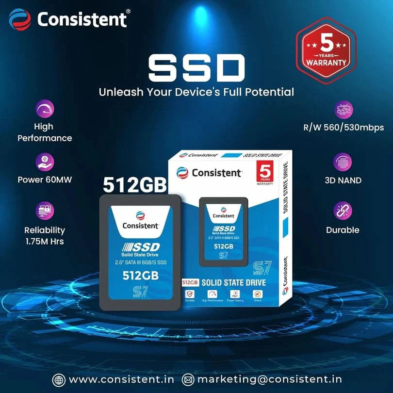 Consistent 512GB SATA III 2.5-Inch SSD