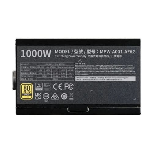 Cooler Master Elite Gold 1000W 80 Plus Gold Fully Modular Power Supply ATX 3.1