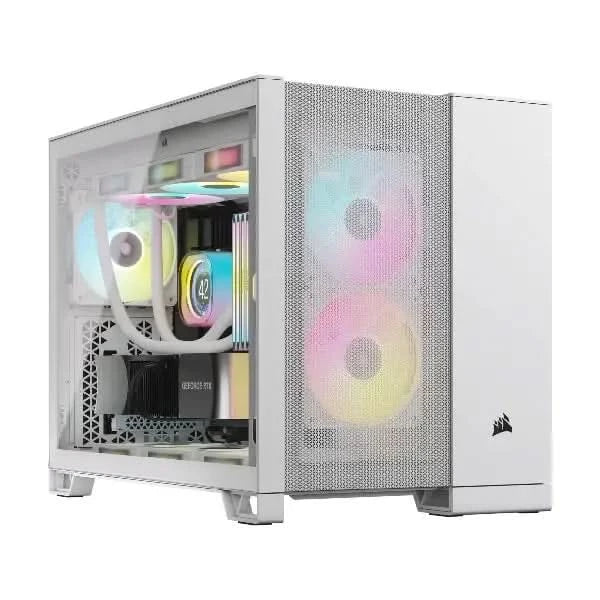 CORSAIR 2500D AIRFLOW TEMPERED GLASS MID-TOWER, WHITE