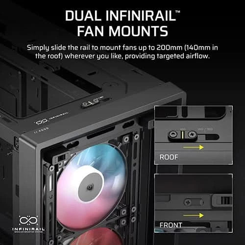 Corsair Chassis Frame 4000D LCD RS ARGB Premium Mid-Tower PC Case without PSU- CC-9011326-WW