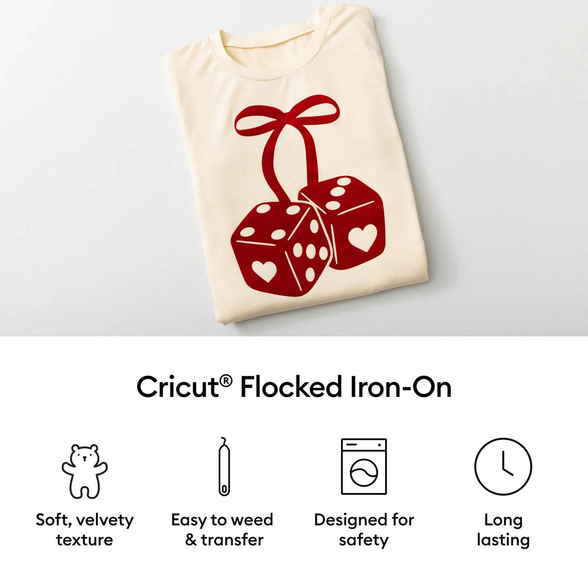 Cricut Flocked Iron-On Heat Transfer Vinyl, Blue, 2011791, IM028455