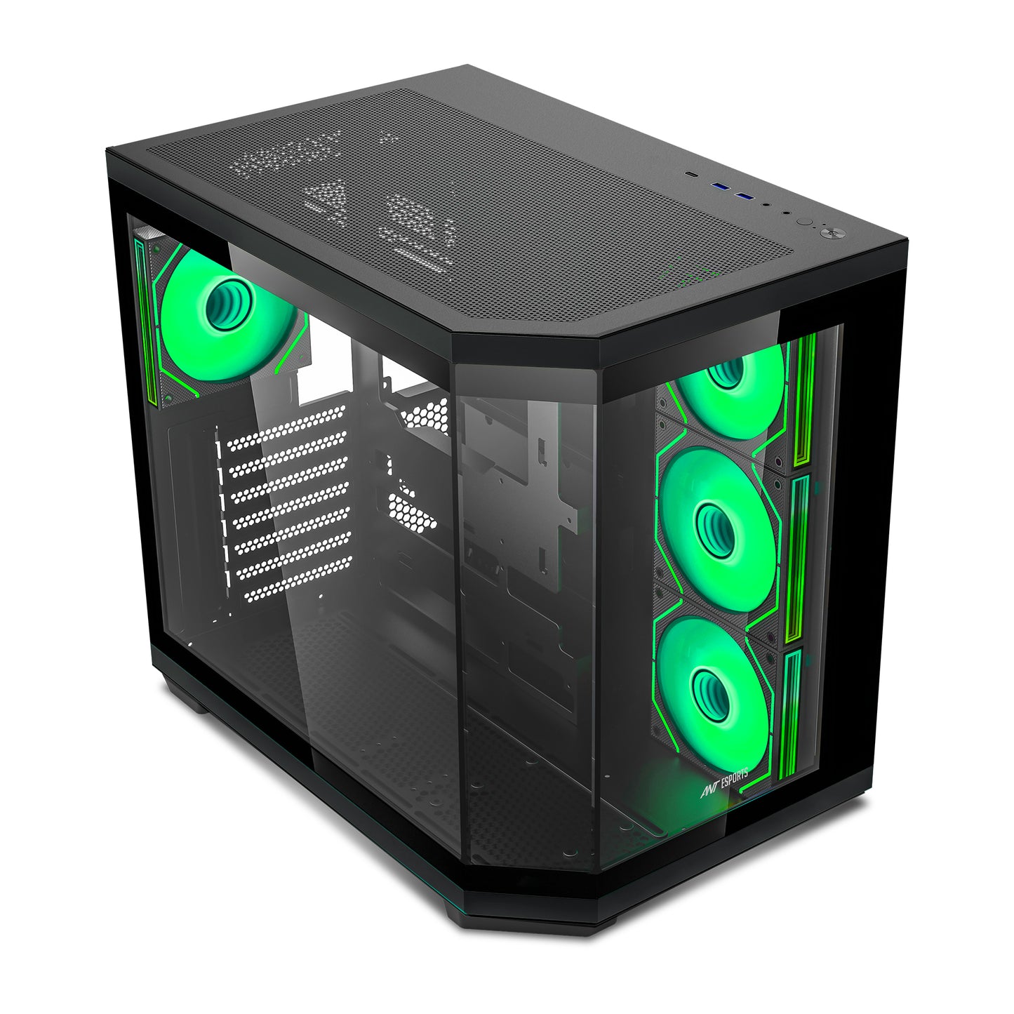 ANT ESPORTS CRYSTAL X11 ARGB (ATX) MID TOWER CABINET BLACK