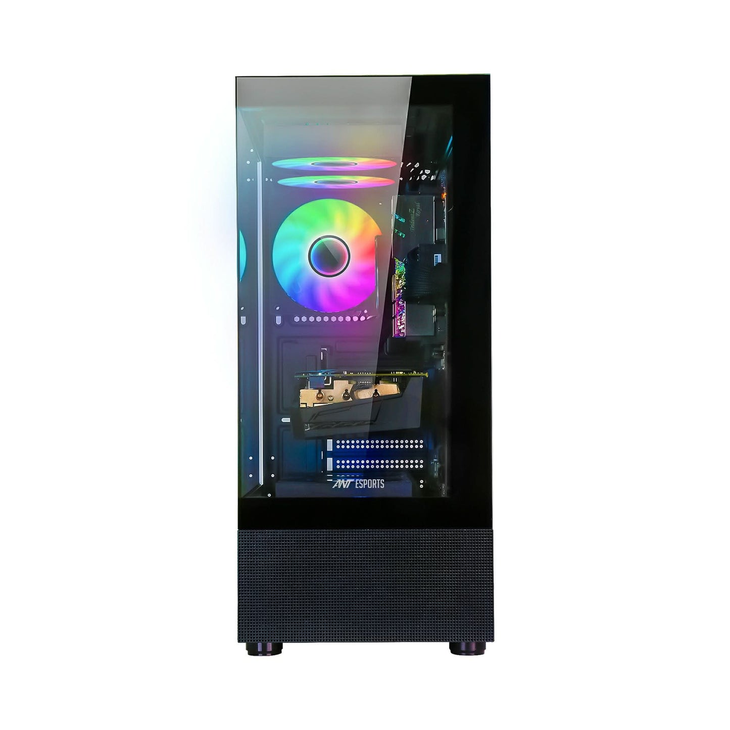 ANT ESPORTS CRYSTAL X2 MID-TOWER ATX CABINET BLACK