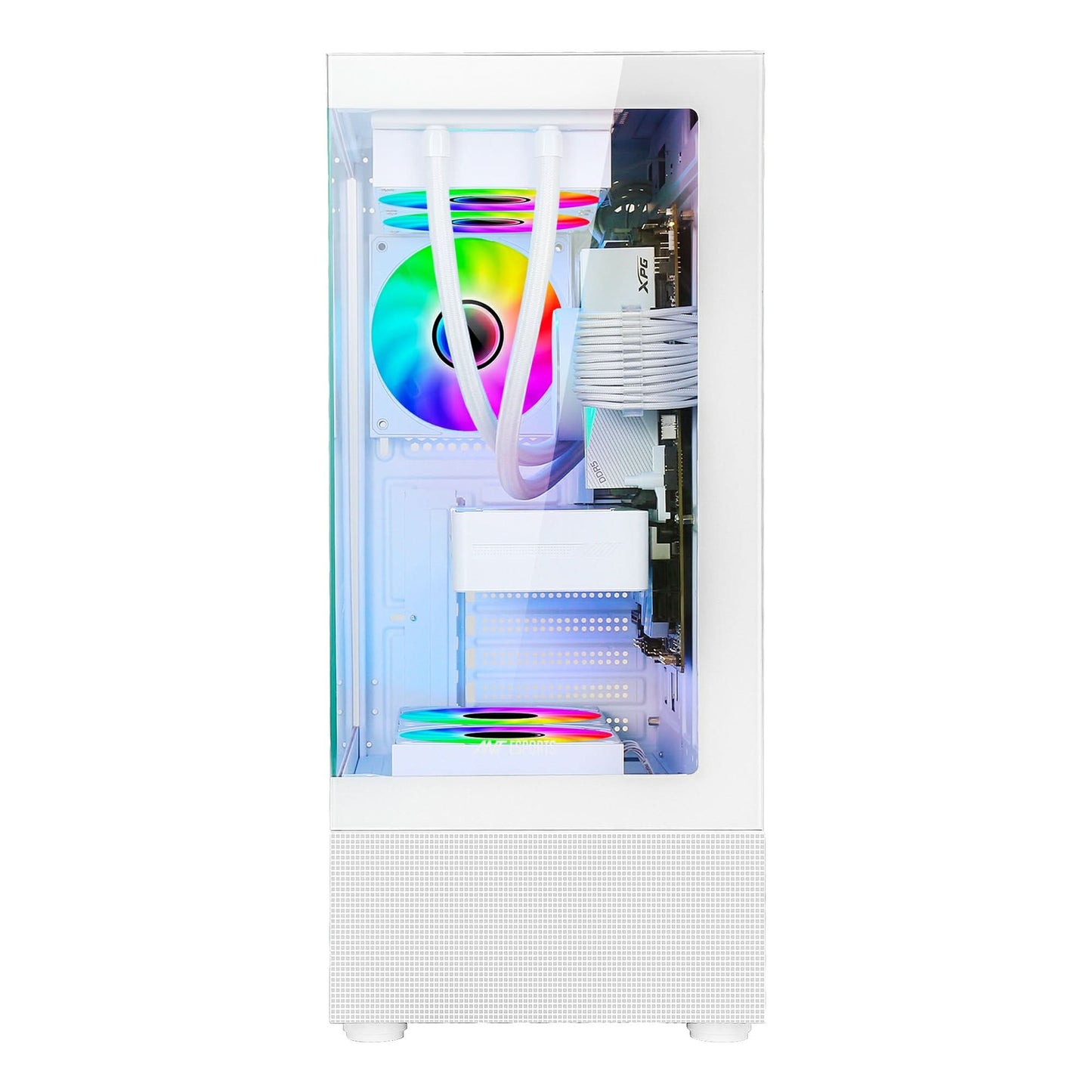 ANT ESPORTS CRYSTAL X2 MID-TOWER ATX CABINET WHITE