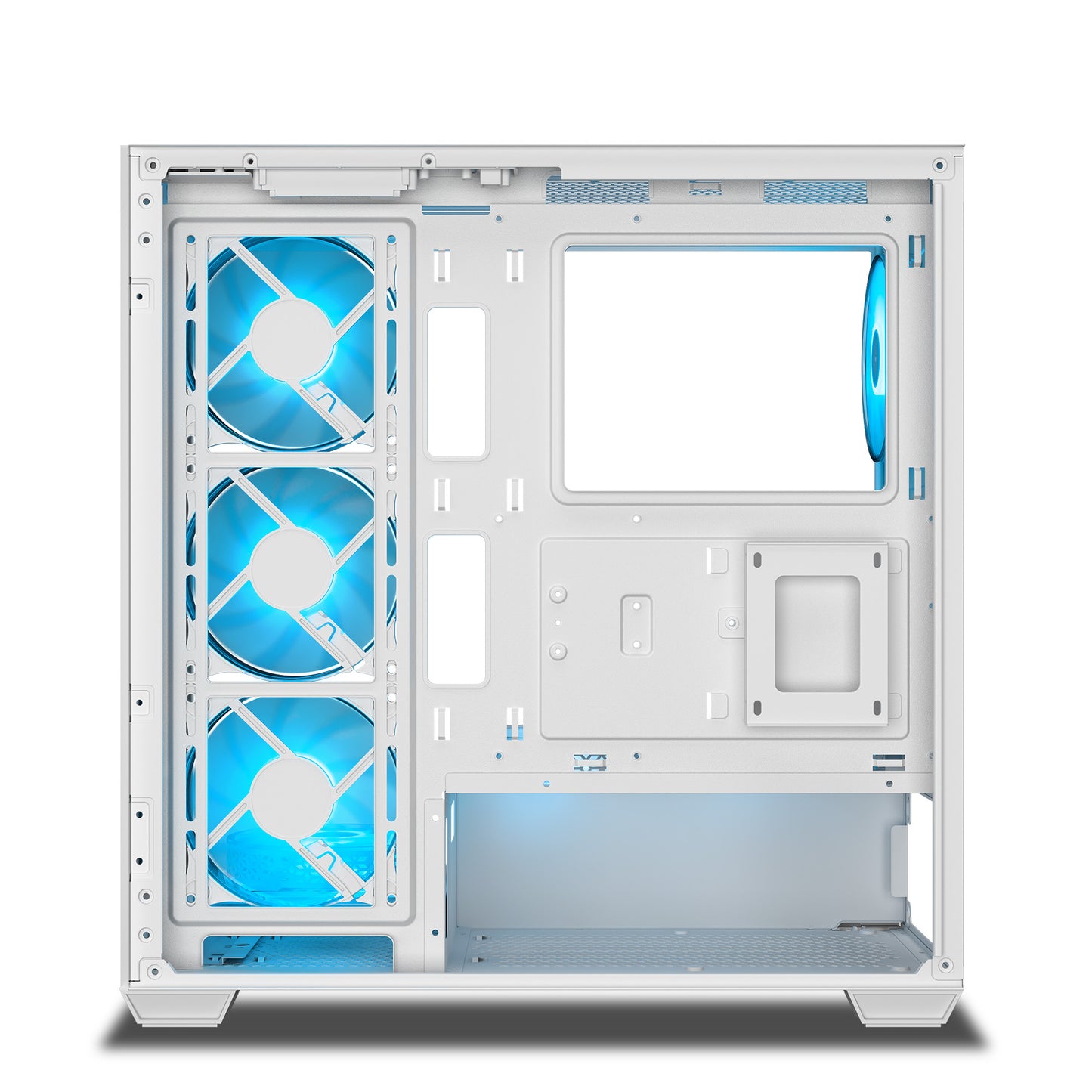 ANT ESPORTS CRYSTAL X7 ATX COMPUTER CASE/GAMING CABINET WITH TYPE-C WHITE