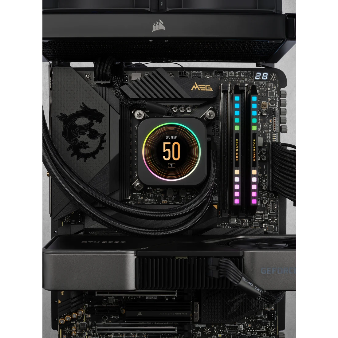 CORSAIR MEMORY CMT64GX5M2B6000C30 DOMINATOR PLATINUM RGB DDR5 RAM 64GB (2X32GB) 6000MHZ CL30 INTEL XMP ICUE COMPATIBLE COMPUTER MEMORY - BLACK