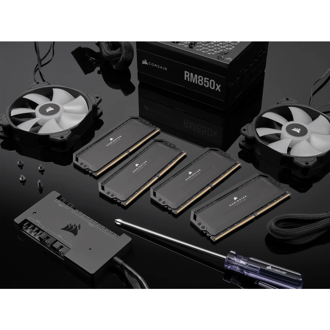 CORSAIR MEMORY CMT64GX5M2B6000C30 DOMINATOR PLATINUM RGB DDR5 RAM 64GB (2X32GB) 6000MHZ CL30 INTEL XMP ICUE COMPATIBLE COMPUTER MEMORY - BLACK