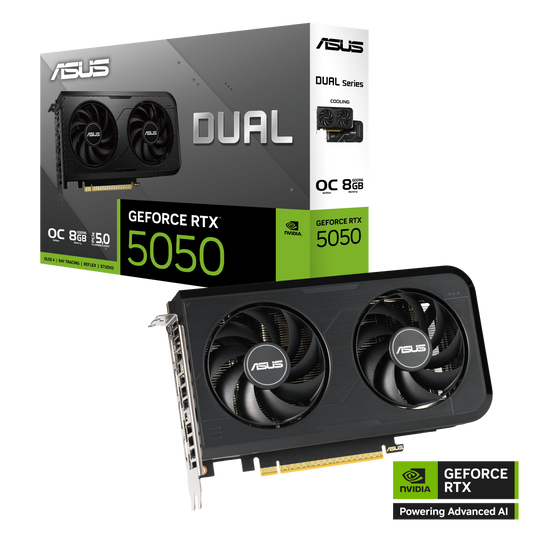 ASUS Dual RTX 5050 8GB GDDR6 OC Edition Graphics Card (DUAL-RTX5050-O8G)
