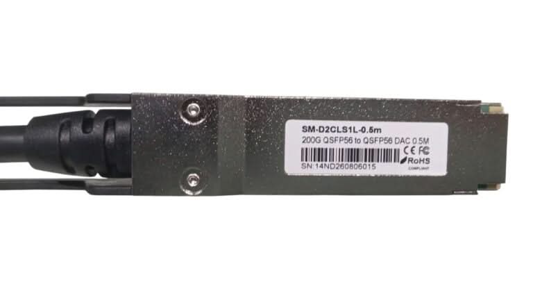 Cheetah 200G QSFP56 Passive Direct Attach Cable, 1 Meter, for NVIDIA DGX Spark