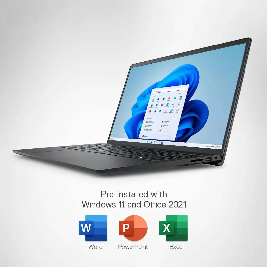 Dell 15 Thin & Light Laptop, AMD Ryzen R5-7520U Processor/ 8GB LPDDR5/ 512GB/ 15.6"(39.62cm) FHD 120Hz 250 nits Display/Windows 11 Black Color/ 1.63kg