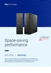 Dell Slim Desktop ECS1250, Intel Core i3 14100, 8GB RAM, 512GB SSD, DOS, 3YRS