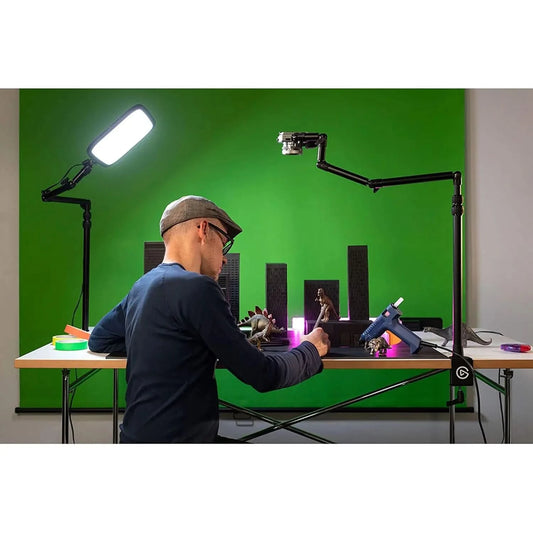 Corsair Elgato Master Mount L - Extendable Up to 125 CM/49 Inches, Center Ball Head, 1/4" Screw, Padded Desk Clamp, Compatible With All Master Mount Accessories