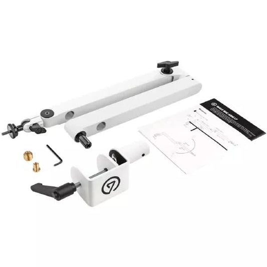 Elgato Wave Low Profile Mic Arm, Fully Adjustable, 360 Degree Rotation, Compatible With 1/4, 3/8 and 5/8-inch Mic Mounts, For Recording, Streaming, Broadcasting, Gaming, White