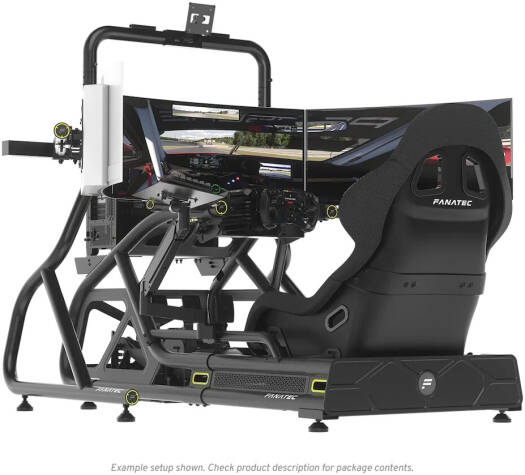 FANATEC ClubSport GT Cockpit, Highly Adjustable Tool-Free Steel Frame Sim Rig, Quick Seat / Wheelbase / Pedal Positions (Black)
