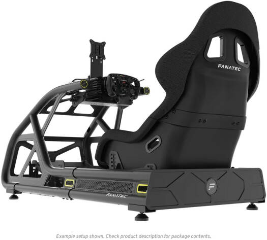 FANATEC ClubSport GT Cockpit, Highly Adjustable Tool-Free Steel Frame Sim Rig, Quick Seat / Wheelbase / Pedal Positions (Black)