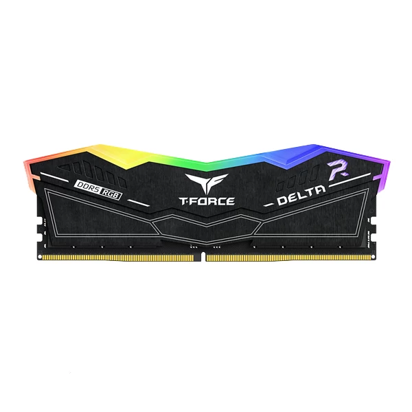 TEAMGROUP T-FORCE DELTA RGB 32GB (32GBX1) DDR5 5200MHZ RAM (BLACK)