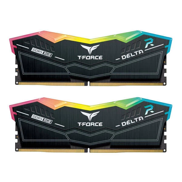 TEAMGROUP T-FORCE DELTA RGB 32GB (16GBX2) DDR5 6000MHZ DESKTOP RAM (BLACK)