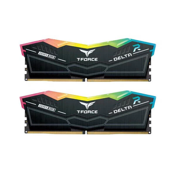 TEAMGROUP T-FORCE DELTA RGB 32GB (16GBX2) DDR5 6400MHZ DESKTOP RAM (BLACK)