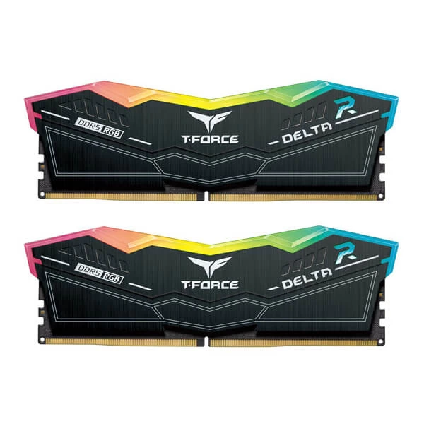 TEAMGROUP T-FORCE DELTA RGB 64GB (32GBX2) DDR5 5200MHZ DESKTOP RAM (BLACK)