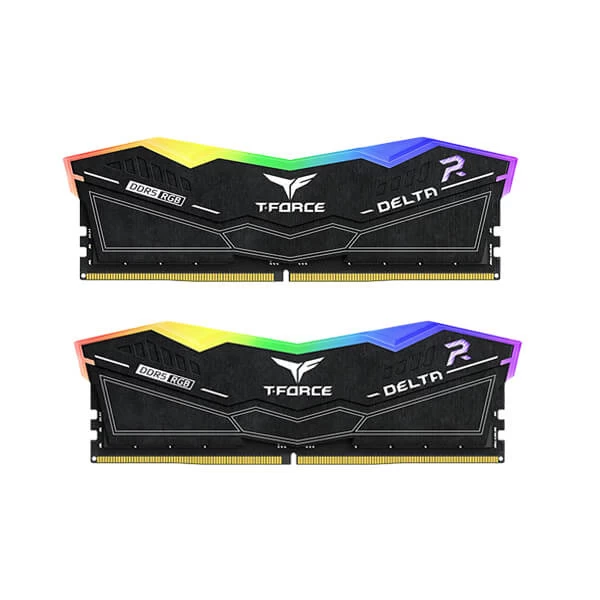 TEAMGROUP T-FORCE DELTA RGB 64GB (32GBX2) DDR5 6000MHZ DESKTOP RAM (BLACK)