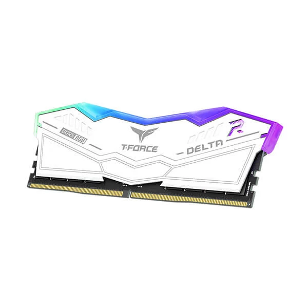 TEAMGROUP T-FORCE DELTA RGB 16GB (16GBX1) DDR5 6000MHZ DESKTOP RAM (WHITE)