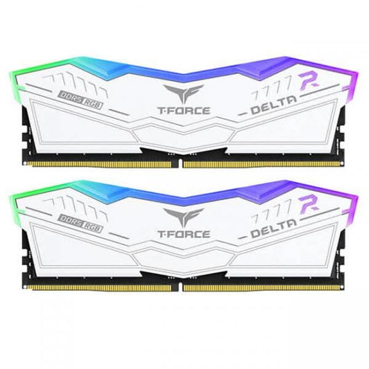 TEAMGROUP T-FORCE DELTA RGB 32GB (16GBX2) DDR5 6400MHZ DESKTOP RAM (WHITE)