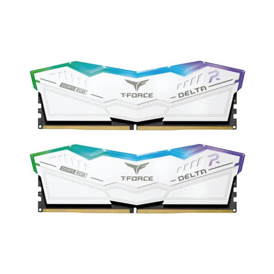 TEAMGROUP T-FORCE DELTA RGB 32GB (16GBX2) DDR5 7200MHZ DESKTOP RAM (WHITE)