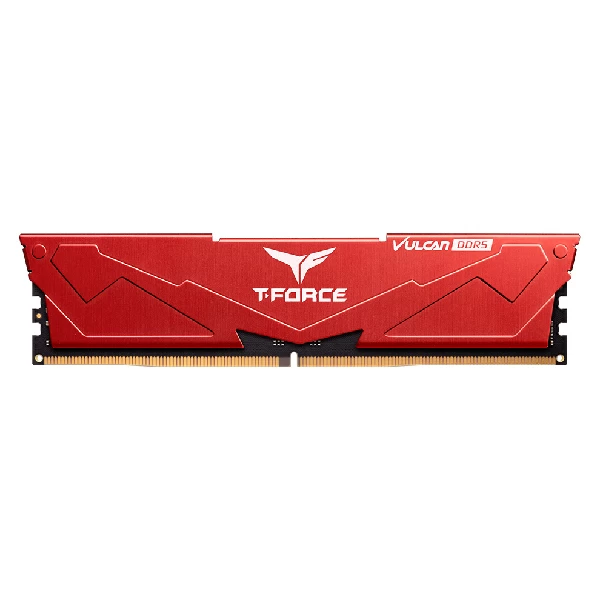 TEAMGROUP T-FORCE VULCAN 8GB (8GBX1) DDR5 5200MHZ DESKTOP RAM (RED)