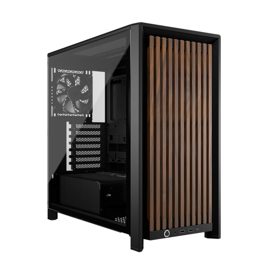 Corsair CASE FRAME 4000D WOOD RS Modular Mid-Tower PC Case - Black/Walnut