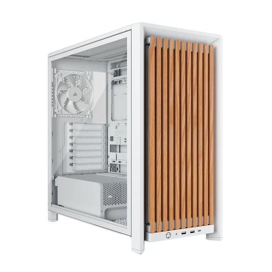 Corsair CASE FRAME 4000D WOOD RS Modular Mid-Tower PC Case - White/Oak