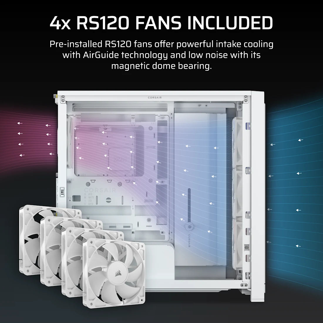 Corsair CASE FRAME 4000X RS Mid-Tower PC Case - White