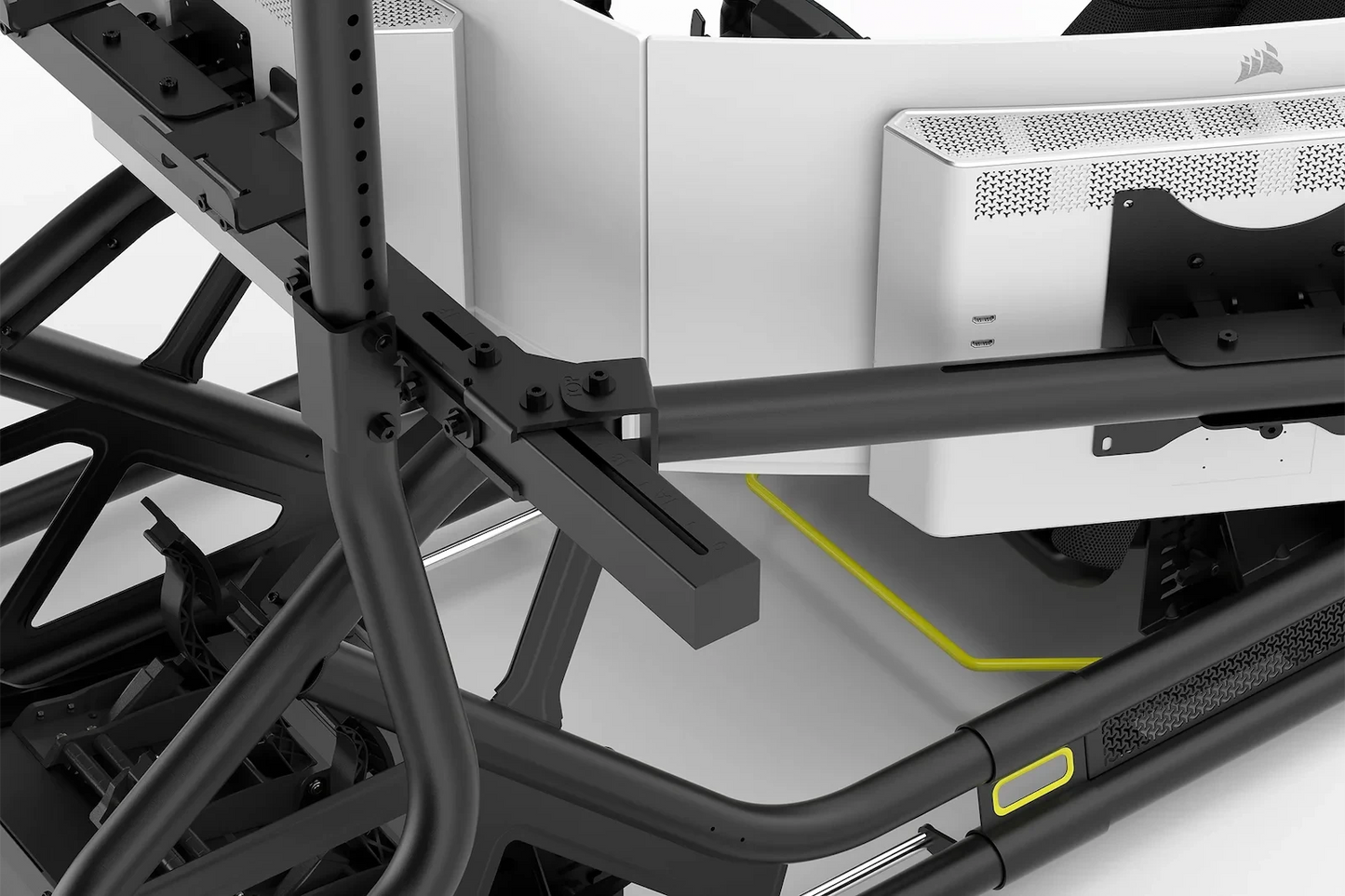 Fanatec ClubSport Cockpit Monitor Stand Triple Monitor Expansion Kit, CRD-9060003-WW (Black)