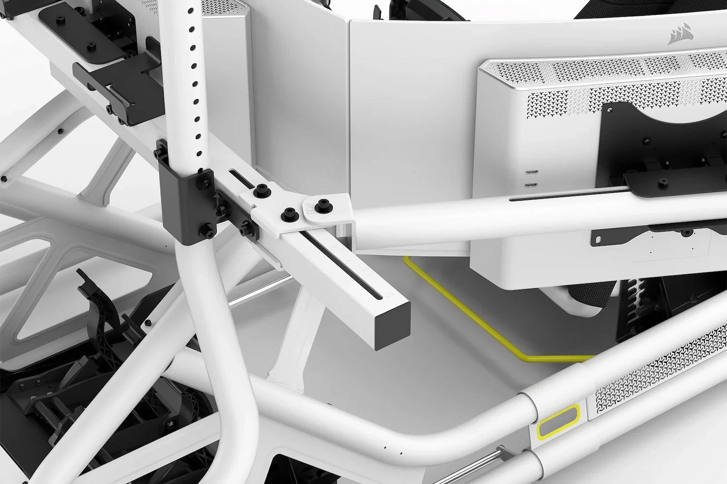 Fanatec ClubSport Cockpit Monitor Stand Triple Monitor Expansion Kit, CRD-9060004-WW (White)