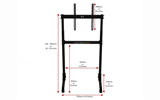 Next Level Racing Free Standing Single Monitor Stand