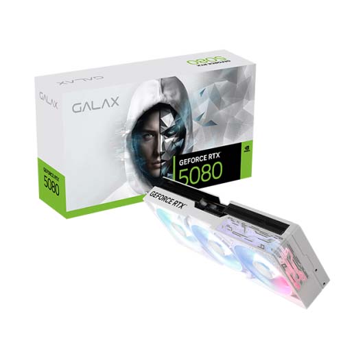 GALAX GEFORCE RTX 5080 1-CLICK OC WHITE 16GB GDDR7 GRAPHIC CARD