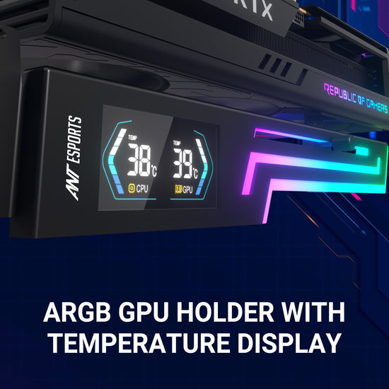 ANT ESPORTS GCB200 DIGITAL ADDRESSABLE RGB GRAPHICS CARD HOLDER (BLACK